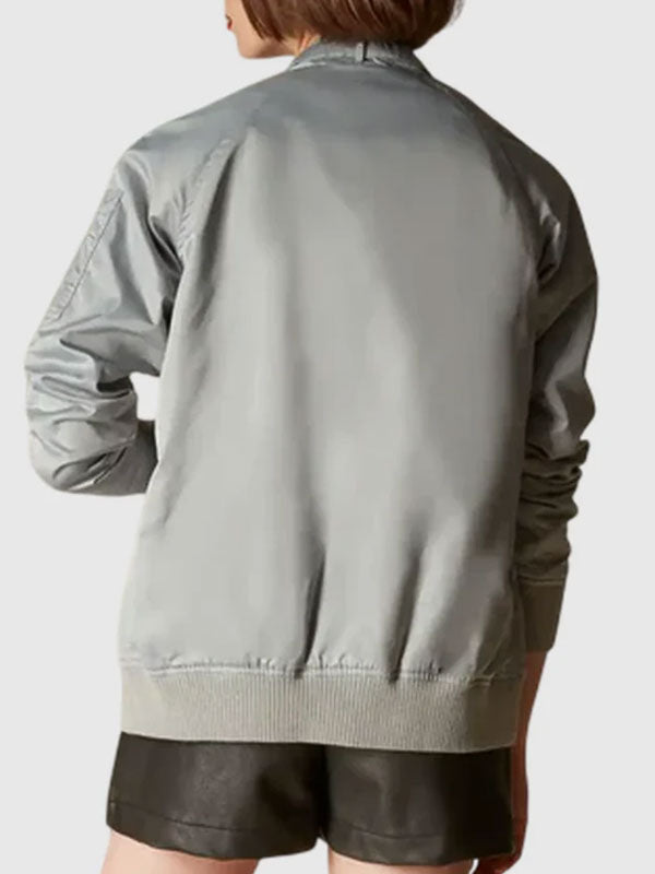Brynnley Grey Bomber Jacket