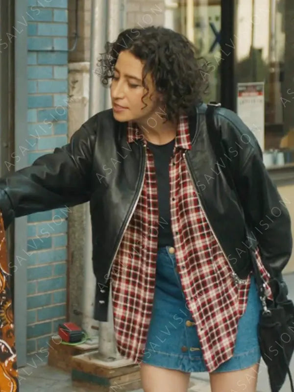 Babes 2024 Ilana Glazer Leather Jacket