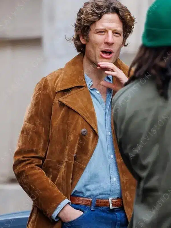 Bob Marley One Love James Norton Brown Suede Leather Coat