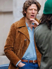 Bob Marley One Love James Norton Brown Suede Leather Coat