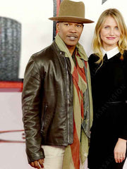 Back in Action 2024 Jamie Foxx Brown Leather Jacket