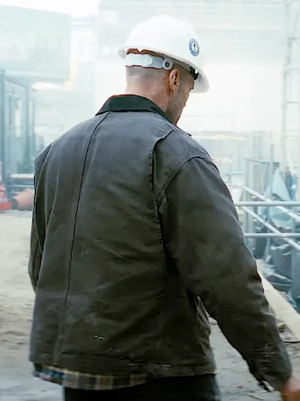 A Working Man 2025 Jason Statham Grey Jacket