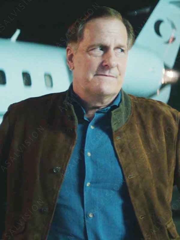 A Man in Full Jeff Daniels Brown Suede Leather Jacket