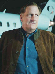 A Man in Full Jeff Daniels Brown Suede Leather Jacket