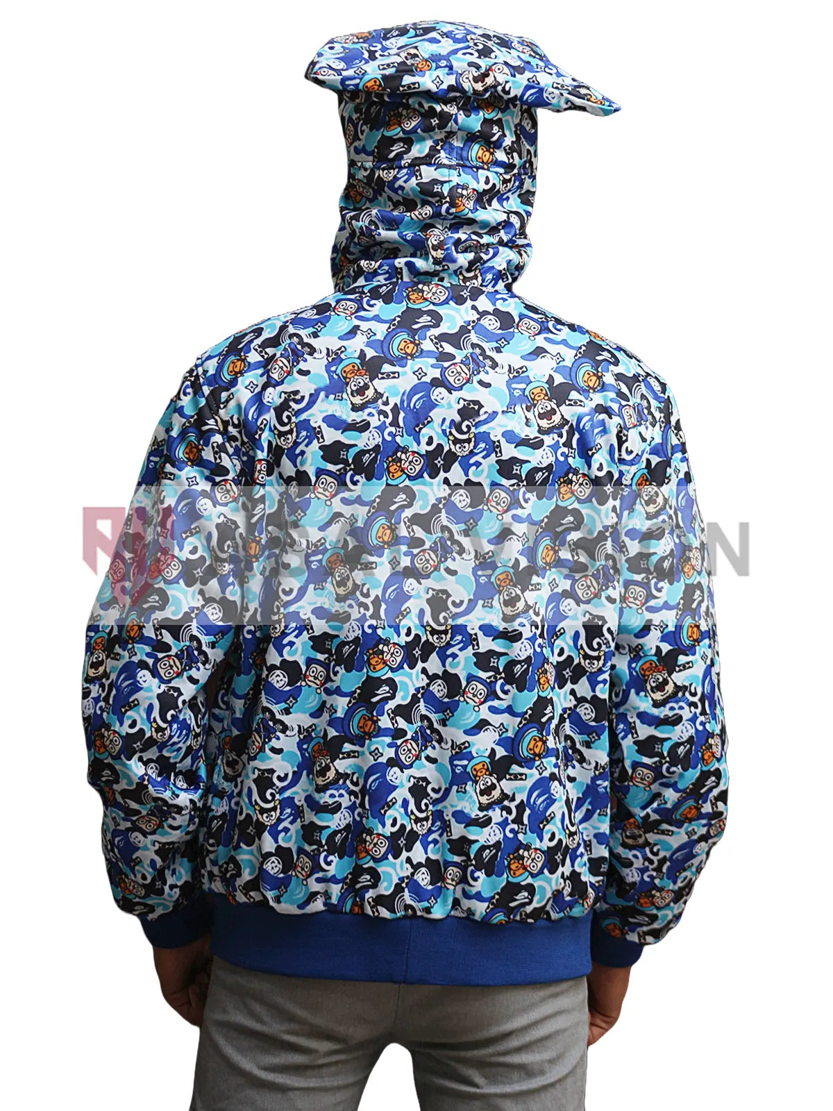 Bape Armed & Dan­ger­ous Juice Wrld Blue Hood­ie