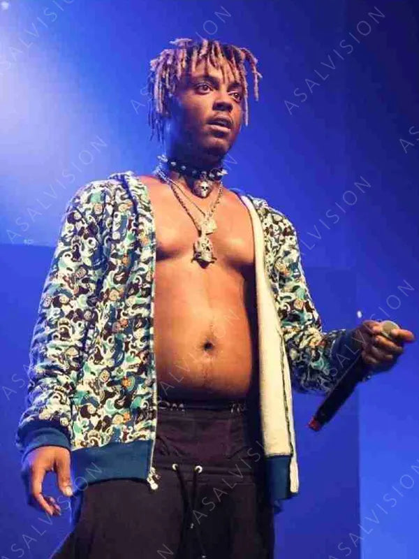 Bape Armed & Dan­ger­ous Juice Wrld Blue Hood­ie