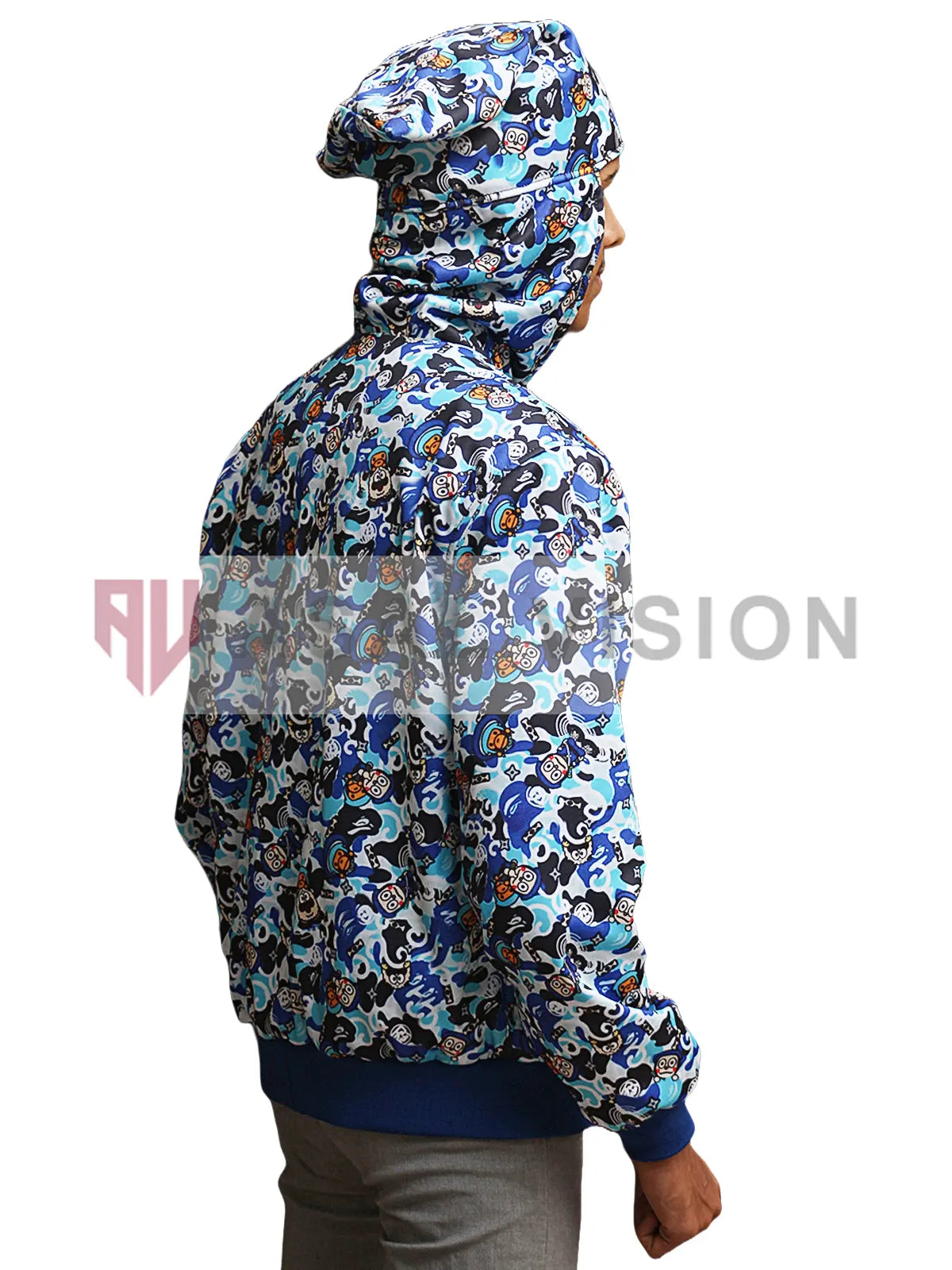 Bape Armed & Dan­ger­ous Juice Wrld Blue Hood­ie