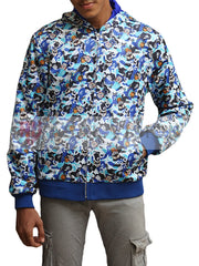 Bape Armed & Dan­ger­ous Juice Wrld Blue Hood­ie