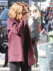 Canary Black 2024 Avery Graves Maroon Wool Coat