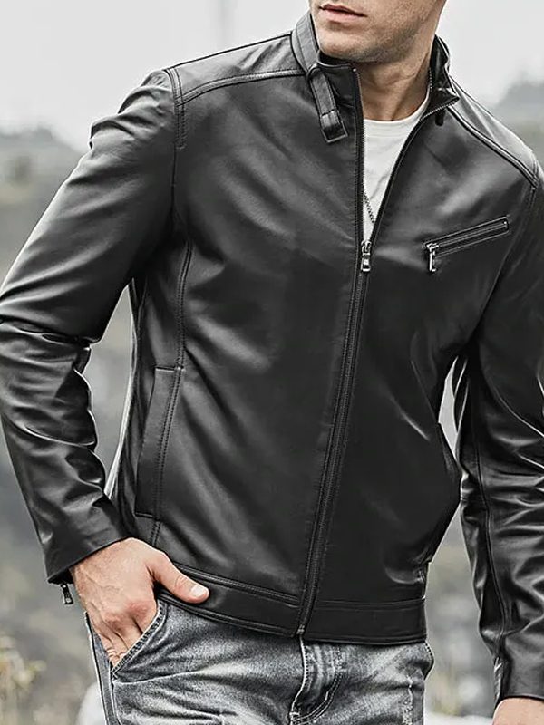 Black Leather Fashion Jacket