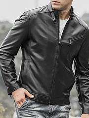 Black Leather Fashion Jacket