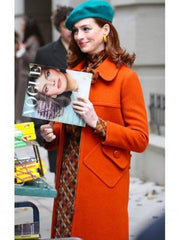 Anne Hathaway Modern Love Orange Coat