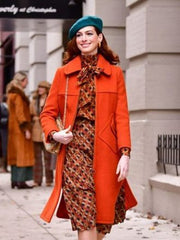 Anne Hathaway Modern Love Orange Coat