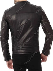 Branton Black Biker Leather Jacket