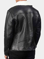 Alberto Shearling Black Biker Jacket