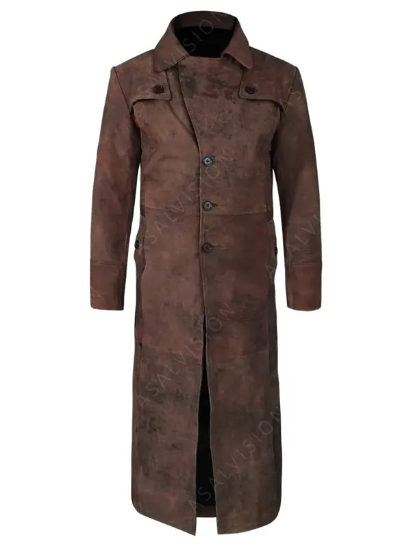 Bobby Duster Trench Sheepskin Leather Coat