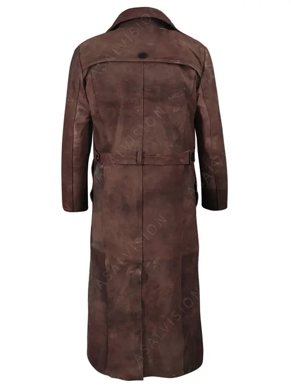 Bobby Duster Trench Sheepskin Leather Coat