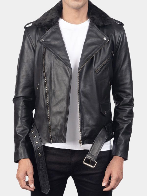 Ashford Black Motorcycle Leather Jacket