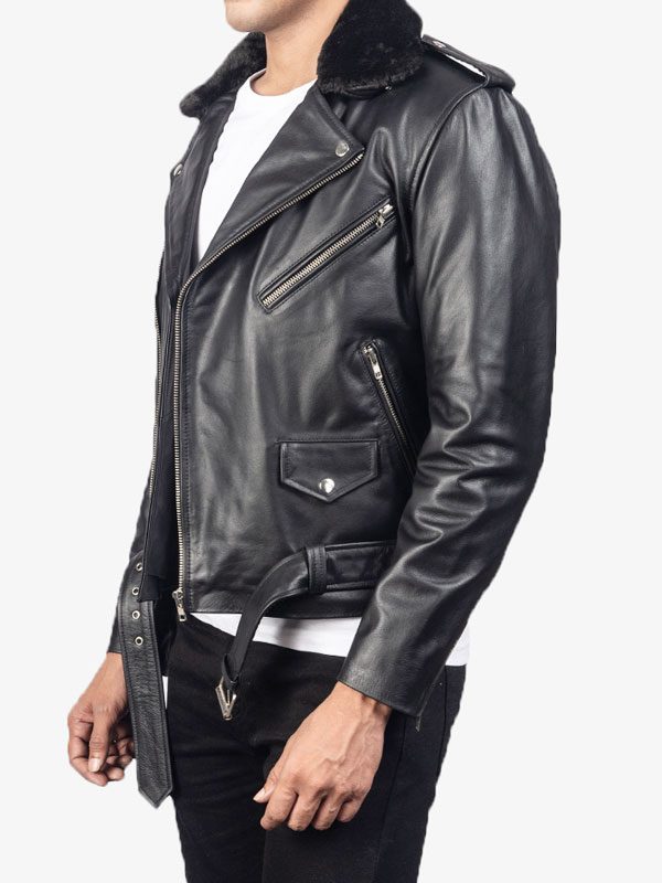 Ashford Black Motorcycle Leather Jacket