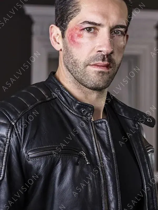 Accident Man Mike Fallon Black Leather Jacket