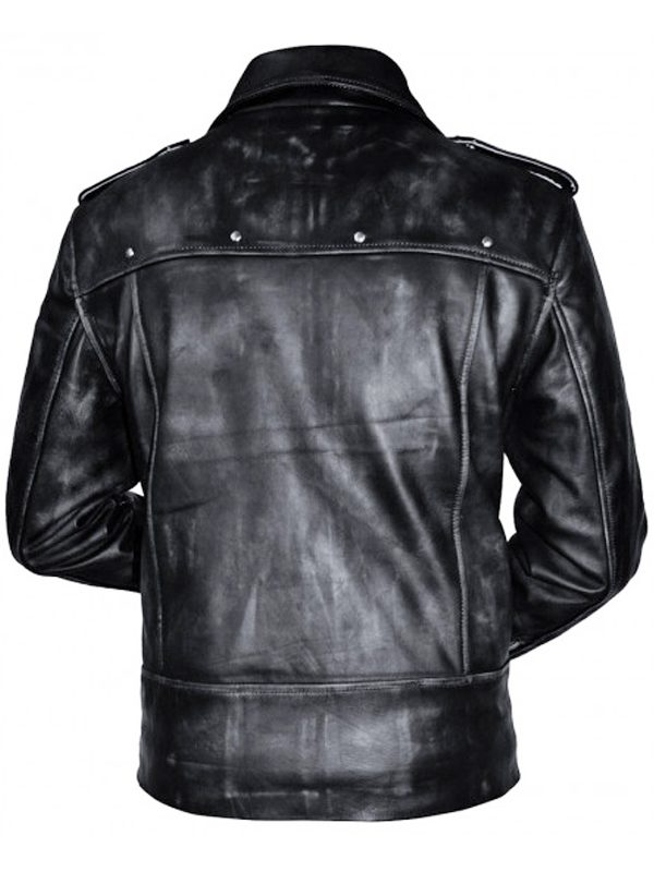 Aaron Paul A Long Way Down Leather Black Jacket