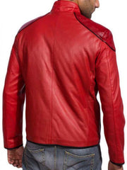 Captain Marvel Shazam Red Real Leather Jacket
