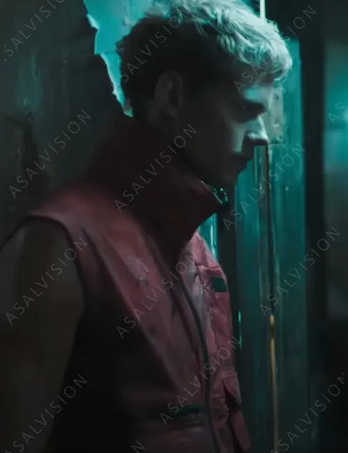 Boy Kills World Bill Skarsgård Red Vest