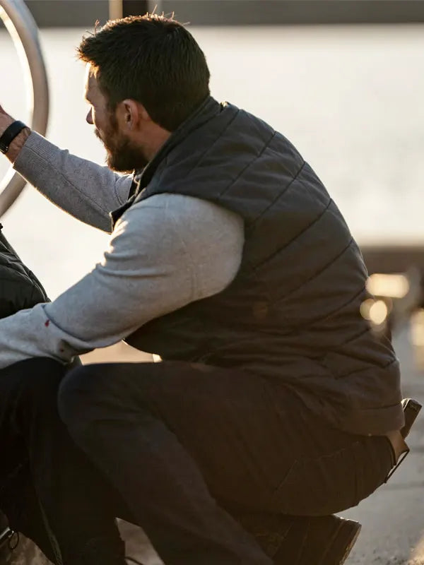 Alarum 2025 Scott Eastwood Black Vest