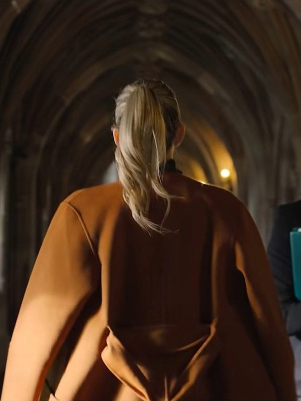 Anatomy of a Scandal Sienna Miller Orange Coat