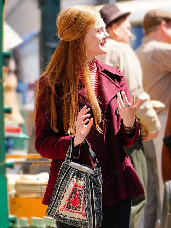 A Complete Unknown Sylvie Russo Maroon Peacoat