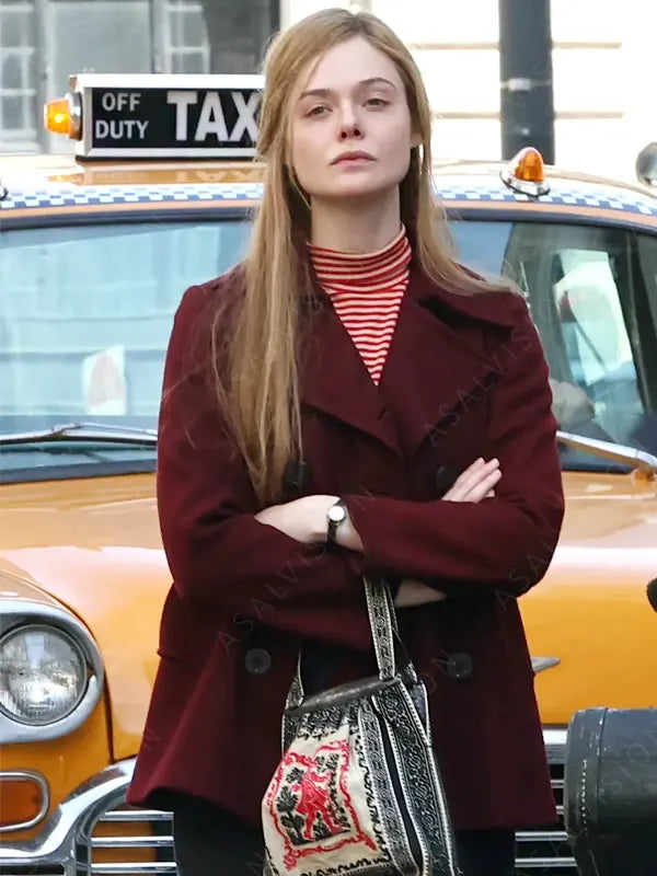 A Complete Unknown Sylvie Russo Maroon Peacoat