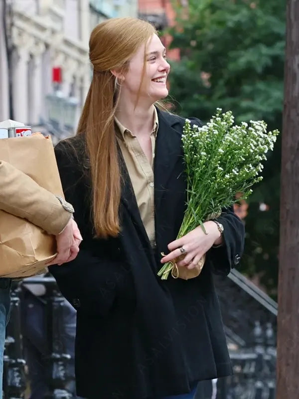 A Complete Unknown Sylvie Russo Black Wool Coat