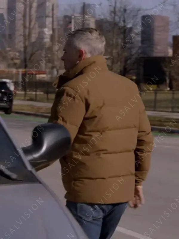 Chicago Fire Season 12 Christopher Herrmann Brown Puffer Jacket