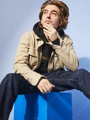 Austin Abrams The Starling Girl 2023 Beige Jacket