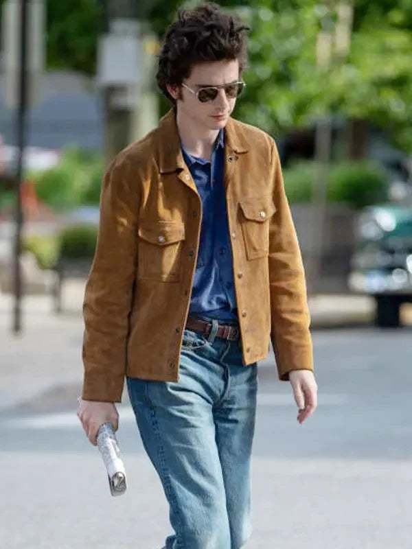A Complete Unknown Timothée Chalamet Trucker Leather Jacket