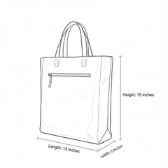 Averon Black Leather Tote Bag