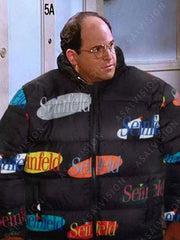 Black Seinfeld Multi Logo Puffer Jacket
