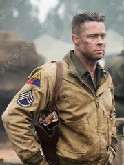 Brad Pitt WW2 Fury Wardaddy Bomber Jacket