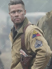 Brad Pitt WW2 Fury Wardaddy Bomber Jacket