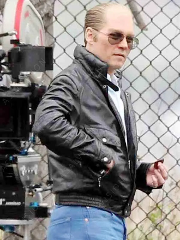 Black Mass Whitey Bulger Leather Jacket