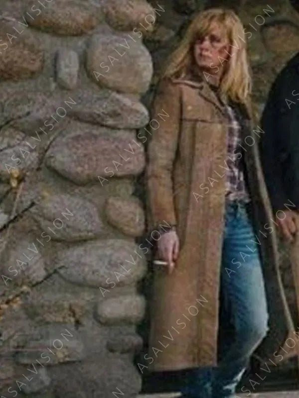 Beth Dutton Yellowstone Leather Brown Coat