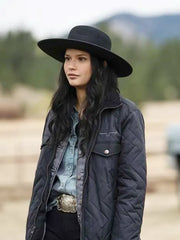 Avery Yellowstone Season 4 Black Quilted Jacket