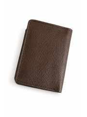 Bulk Brown Double Cash Slot Cow Leather Wallet (50 Pcs)