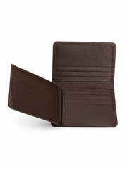 Bulk Brown Double Cash Slot Cow Leather Wallet (50 Pcs)