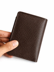 Bulk Brown Double Cash Slot Cow Leather Wallet (50 Pcs)